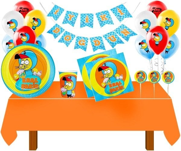 Kral Şakir Doğum Günü Seti 8 Kişilik