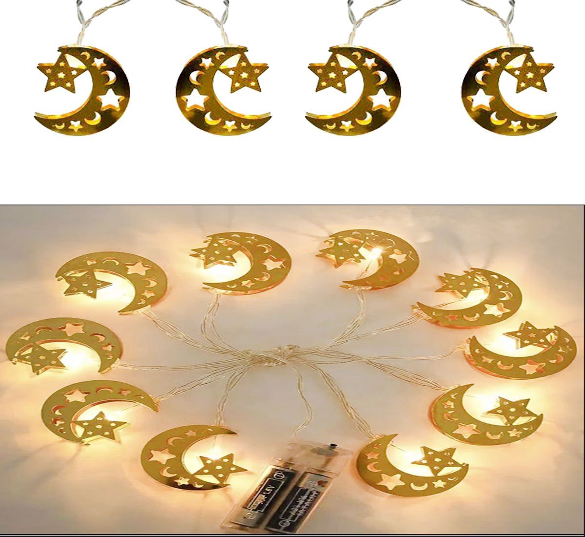 Ramazan Ayı Ay Yıldızlı Pilli Led Işık