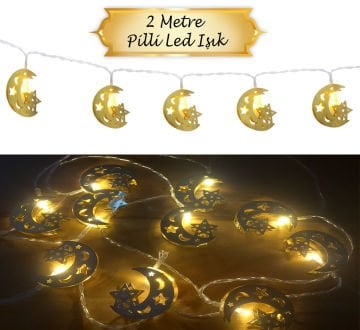 Ramazan Ayı Ay Yıldızlı Pilli Led Işık