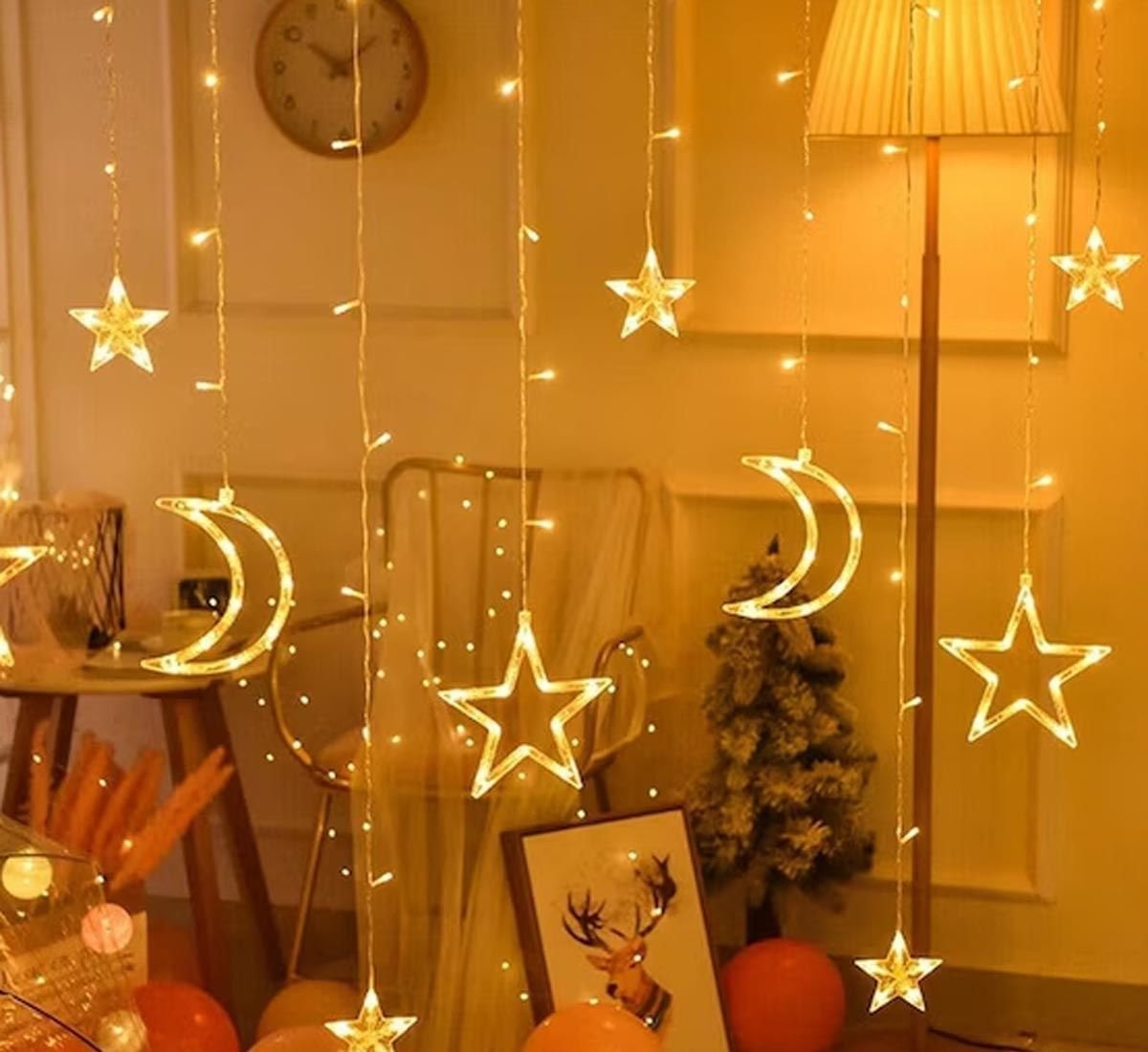 Ay Yıldızlı Ramazan Led Perde Işık