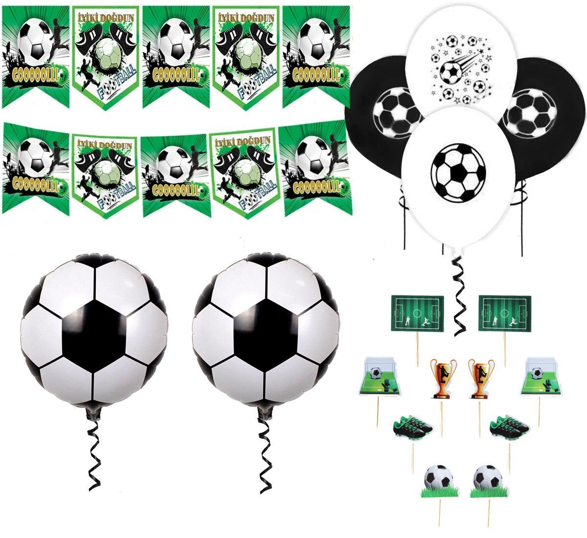 Futbol Doğum Günü Partisi Süsleme Seti