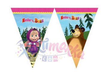 Maşa İle Koca Ayı Bayrak Afiş Süs