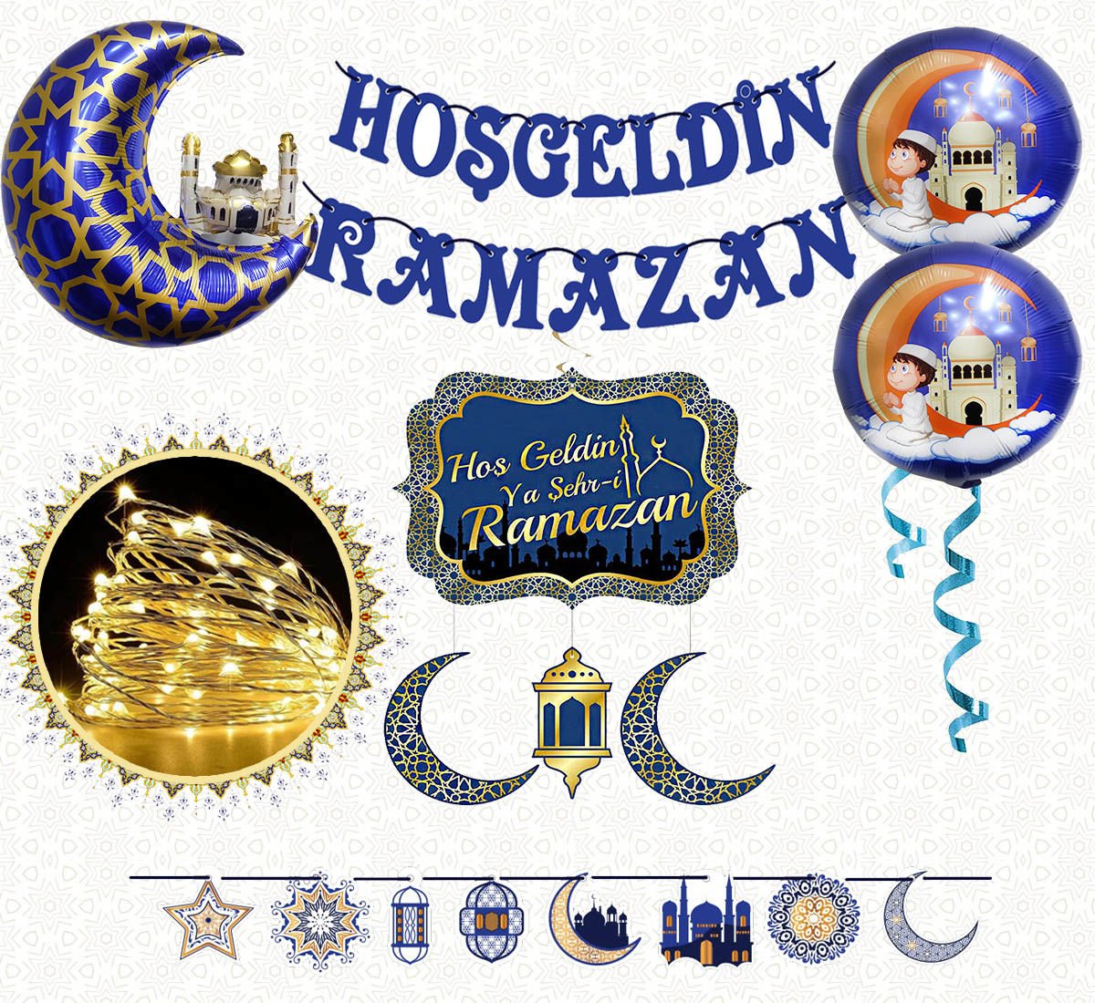 Hoş Geldin Ramazan Süsü Seti Led Işıklı