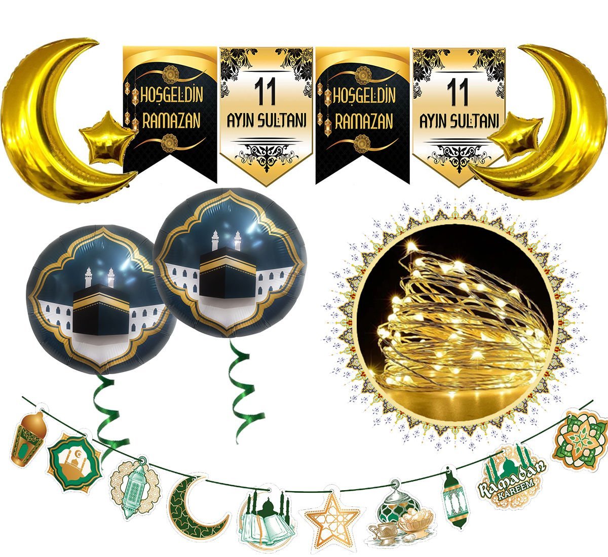 Led Işıklı Hoşgeldin Ramazan Yazılı Süsleme Seti