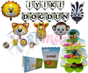 Safari Doğum Günü Süsleme Seti