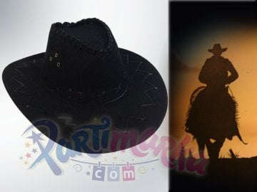 Çocuk Kovboy Şapkası Siyah