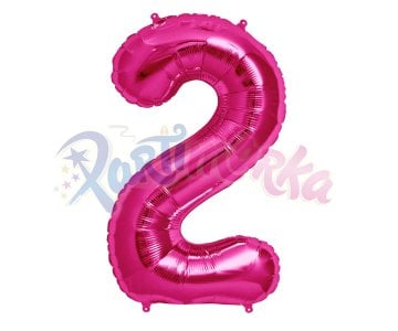 Pembe Folyo Balon 2 Rakamı