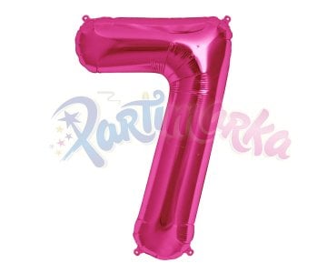 7 Rakamı Pembe Renk Folyo Balon 75 cm