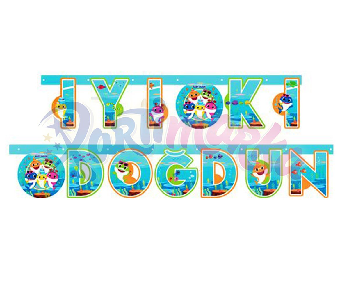 Baby Shark Doğum Günü İyiki Doğdun Yazı