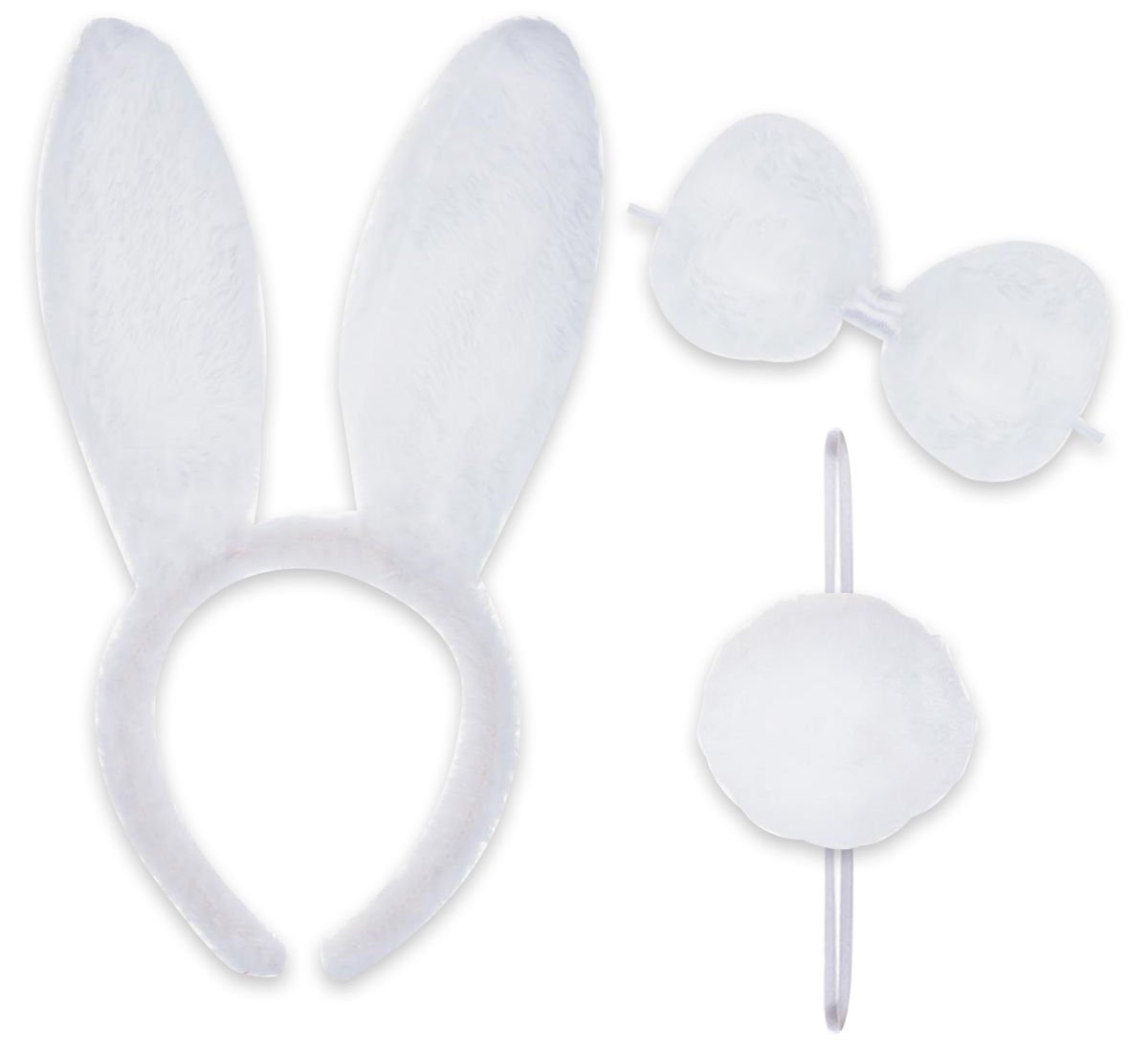 Beyaz Tavşan Tacı Seti Tavşan Kostüm Aksesuarı