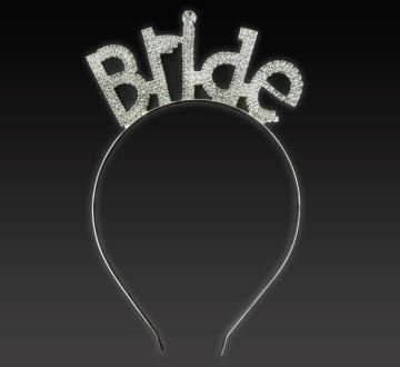 Bride Yazılı Taşlı Taç