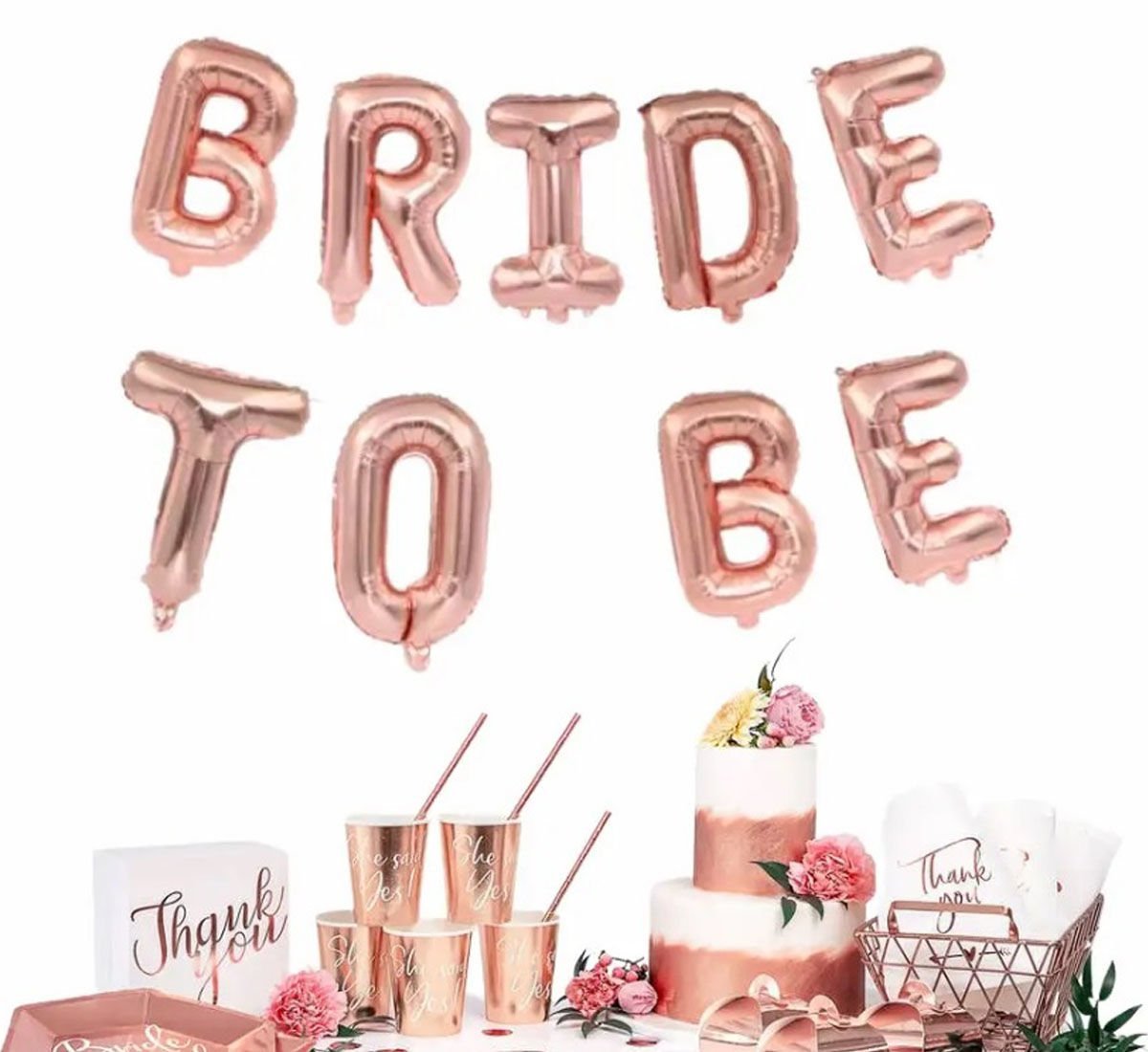 Rose Bride To Be Yazılı Folyo Balon