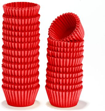 Küçük Boy Cupcake Truff Kabı Kırmızı Renk