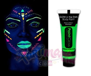 Fosforlu Yüz Boyaması Yeşil Renk