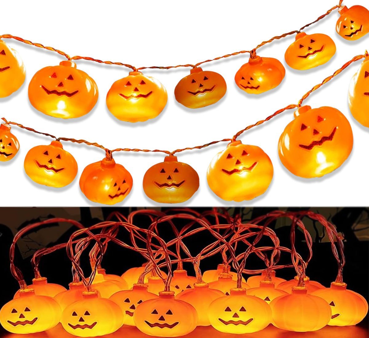 Cadılar Bayramı Balkabaklı Led Işık Büyük Boy