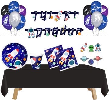 Uzay Konsepti Doğum Günü Seti 24 Kişilik