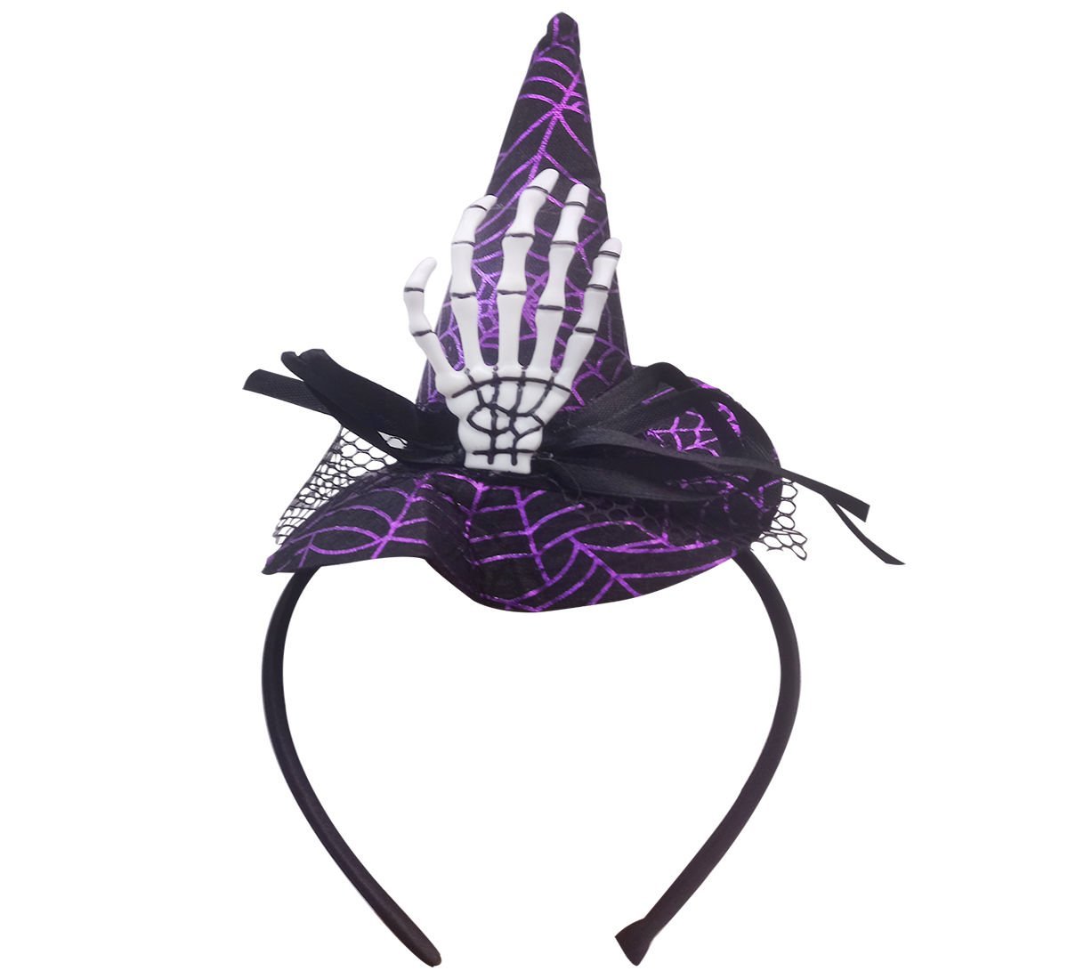 Cadılar Bayramı İskelet Elli Cadı Şapkası