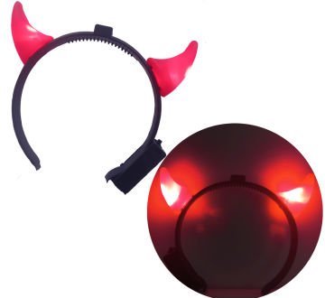 Işıklı Şeytan Boynuzu Halloween Taç