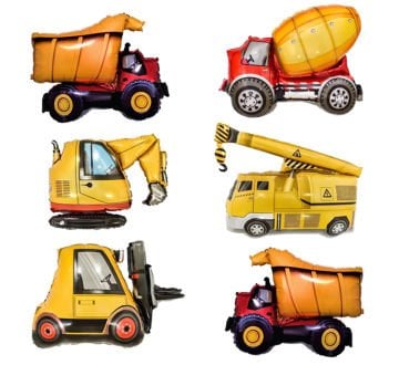 İş Makinaları Partisi Folyo Balon Seti