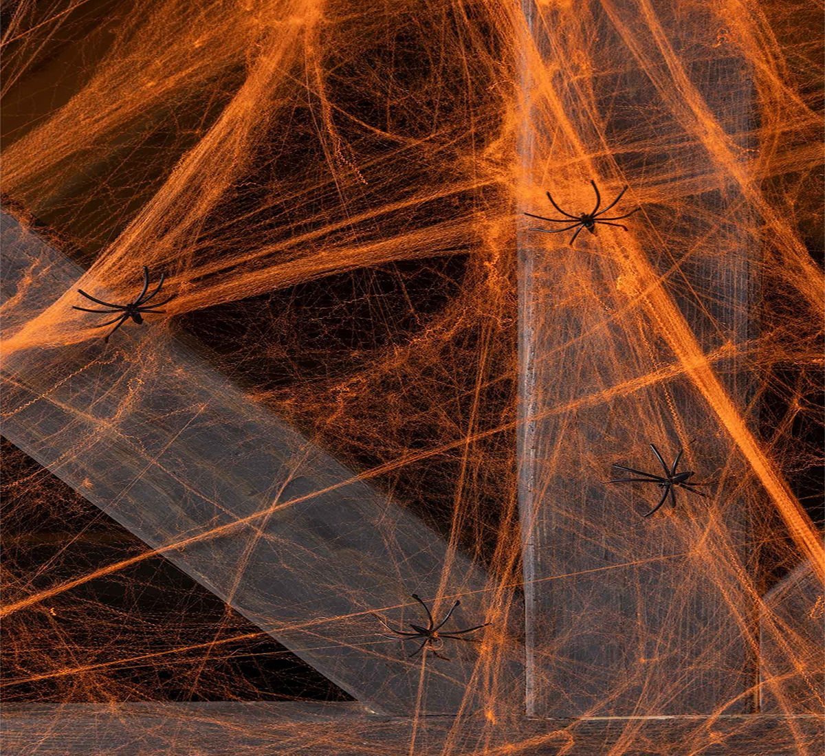 Turuncu Renk Örümcek Ağı Cadılar Bayramı