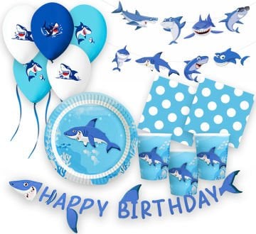 Köpek Balıklı Parti Seti 16 Kişilik