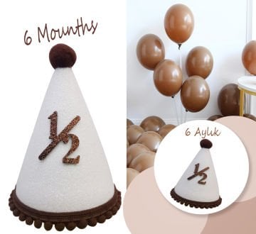 6 Ay Kınası Yarım Yaş Bebek Şapkası