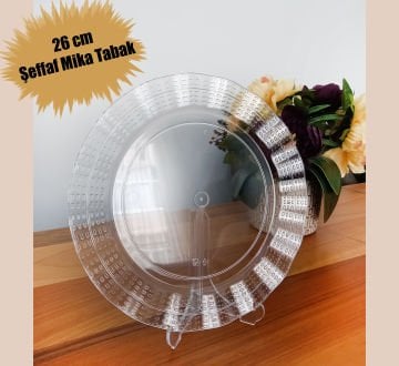 Şeffaf Mika Plastik Parti Tabakları