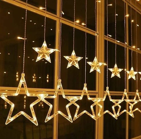 Yıldız Figürlü Perde Led Işık