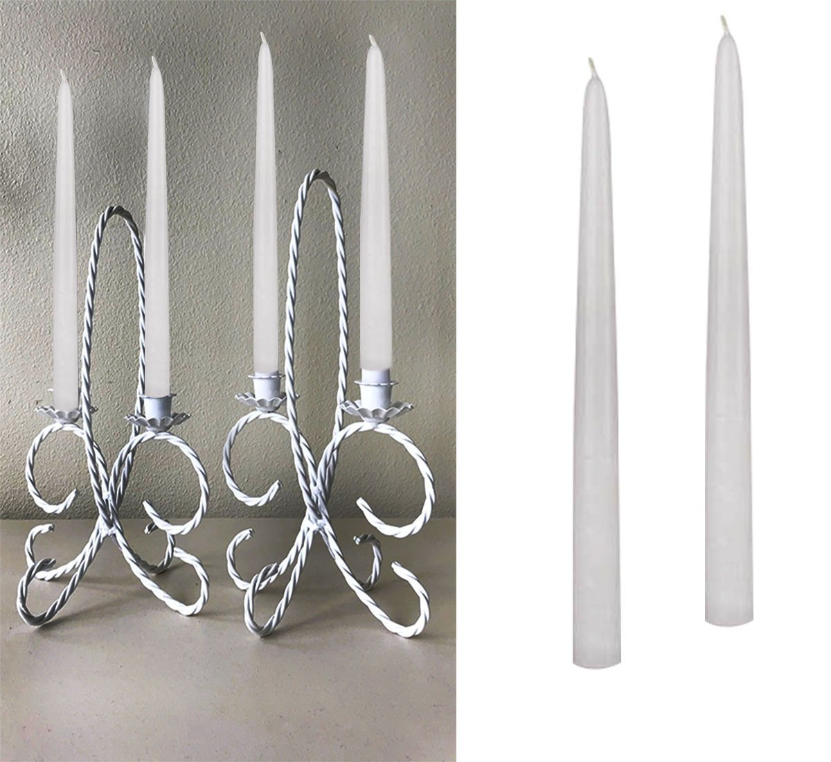 Şamdan Mumlar Beyaz Renk 2 Adet