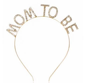 Gold Renk Taşlı Mom To Be Taç