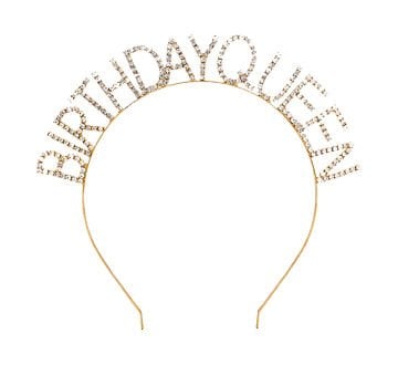 Birthday Queen Gold Metal Taç