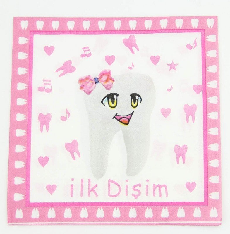 İlk Dişim Çıktı Partisi Pembe Peçete