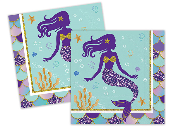 Deniz Kızı Doğum Günü Peçeteleri