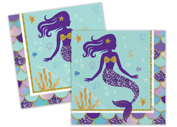 Deniz Kızı Doğum Günü Peçeteleri