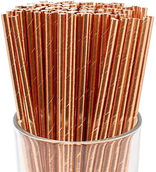 Rose Gold Metalik Parti Pipeti