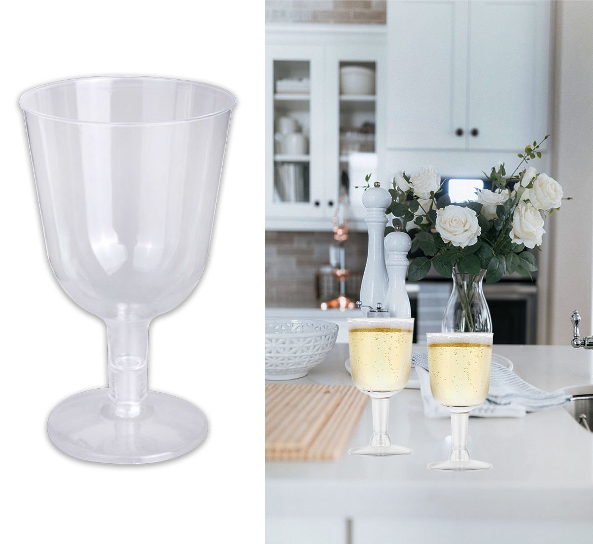 Şeffaf Plastik Kadeh 6 Adet