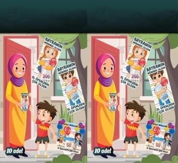 Ramazan Ayı Bayramlık Harçlık Tebrik Kartları