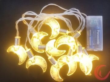 Ramazan Hilal Şeklinde Led Işık Pilli