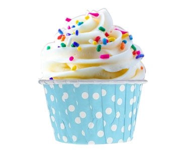 Mavi Beyaz Puanlı Kek Kabı