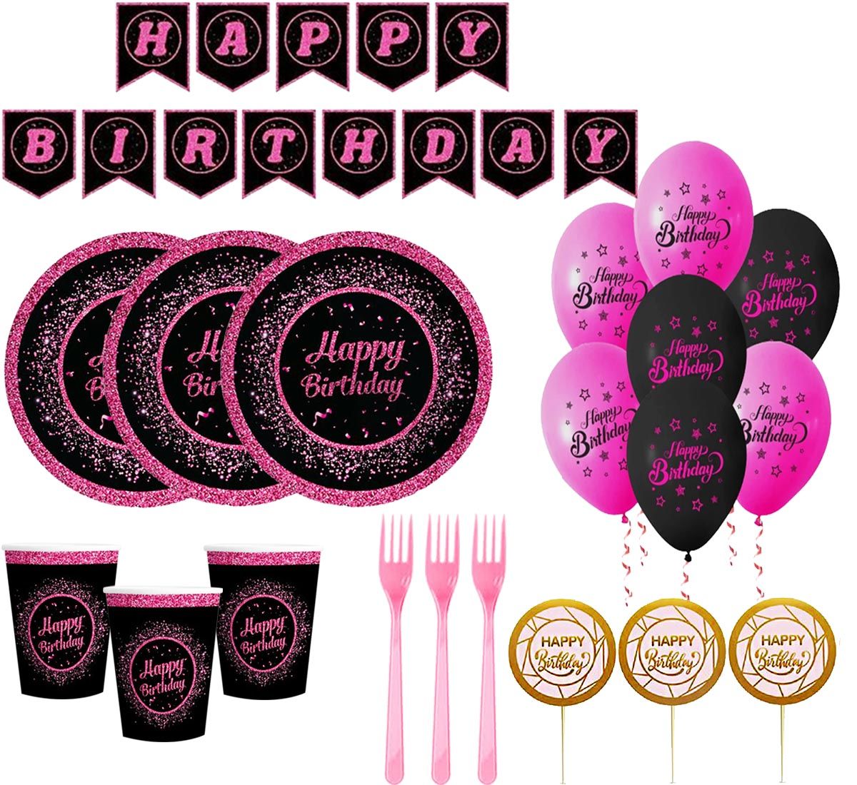 Happy Birthday Doğum Günü Seti 24 Kişilik