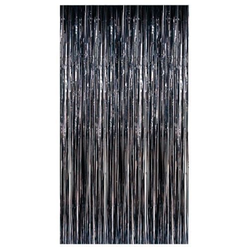 Siyah Renk Püsküllü Perde