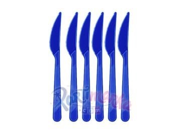 25 li Plastik Bıçak Koyu Mavi