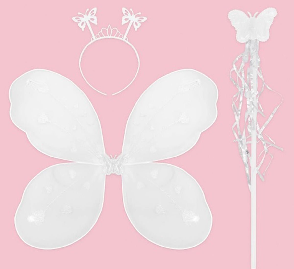 Kelebek Kanat Seti Beyaz Renk