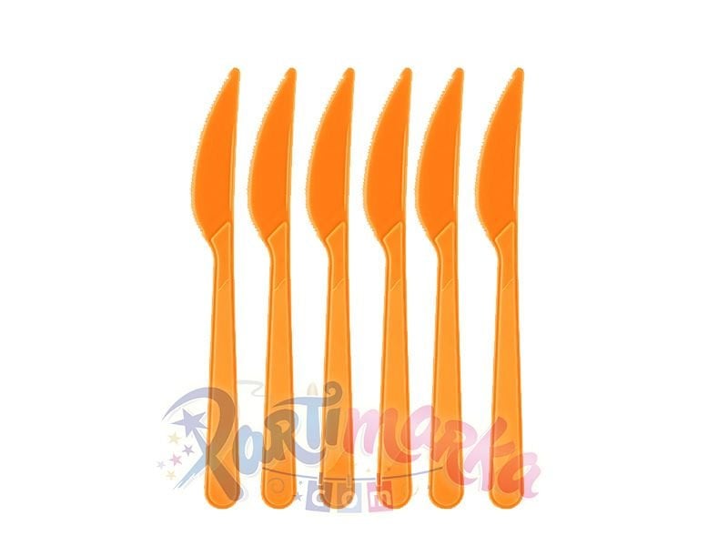25 li Plastik Bıçak Turuncu