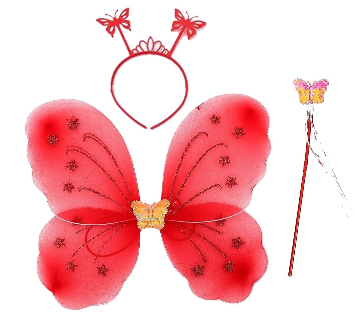 Kelebek Kanadı Seti Kırmızı Renk