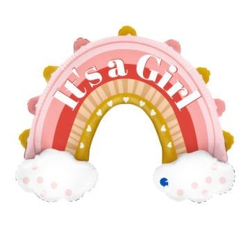 It's a Girl Baby Shower Gökkuşağı Folyo Balon