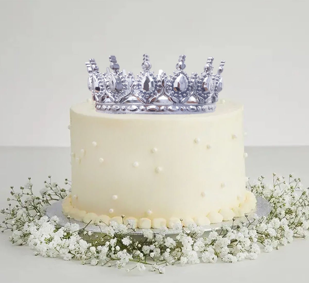 Pasta Tacı Kraliçe Taç Gümüş Renk