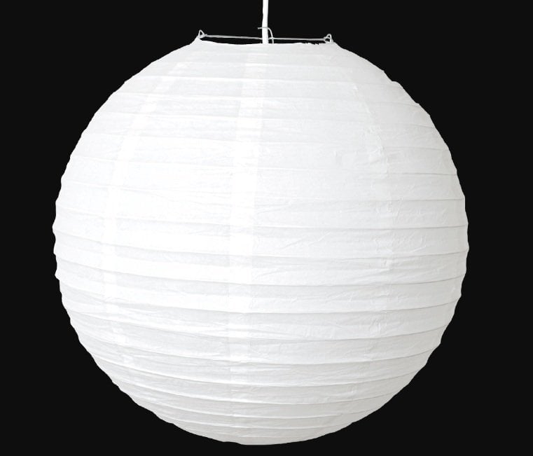 Beyaz Renk Kağıt Fener Süs