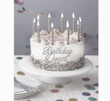 Birthday Queen Pleksi Gümüş Renk
