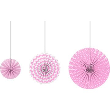 Pembe Renk Doğum Günü Yelpaze Süsleri